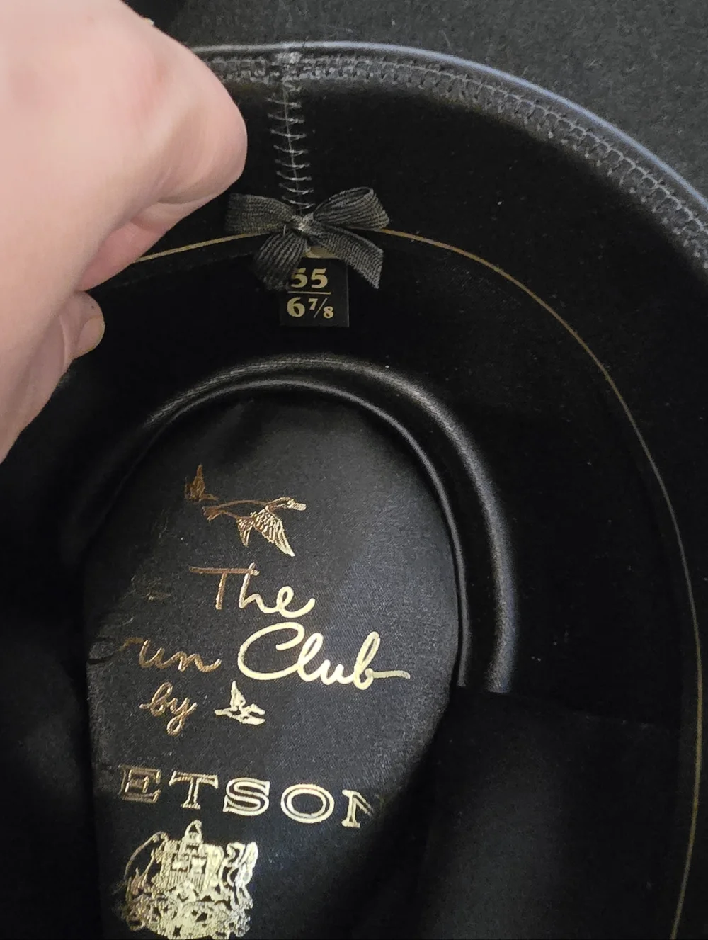 STETSON THE GUN CLUB  5x Black Felt Cowboy Hat Cowgirl Hat 6 7/8 Western Dune - Picture 4 of 6